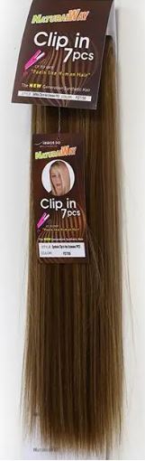 NATURALWAY Synthetic Straight 7PCS Clip-In 18